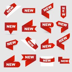 Sign New New signs Isolated vector illustration