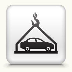 Square Button with Car Shipping
