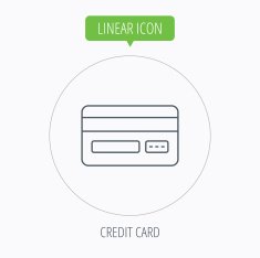 Credit card icon Shopping sign N10