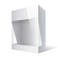 Realistic Package Box with a transparent window N2