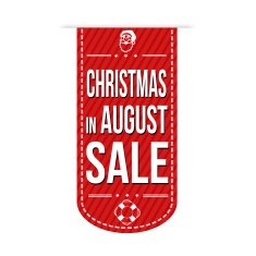 Christmas in august sale banner design