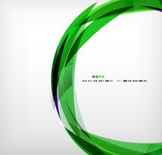 Green ring - business abstract bubble N6