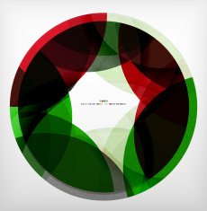 Red green ring - business abstract bubble N5