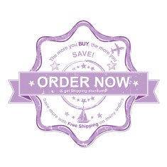 'Order Now' rubber grunge sticker for print N3