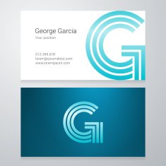 Letter G Business card template N2