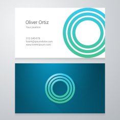 Letter O Business card template N2
