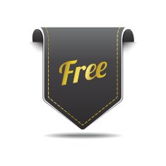 Free Product Gold Black Label Icon Vector Design