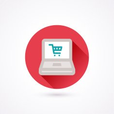 Flat icon Buy online
