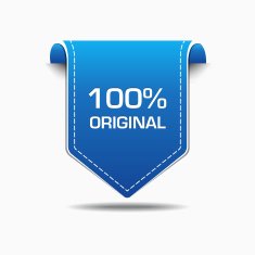 100 Percent Original Blue Label Icon Vector Design