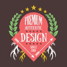 Original vintage badge Nature handmade concept