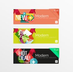 Set of banners with stickers labels and elements for sale N43
