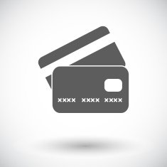 Credit card flat single icon