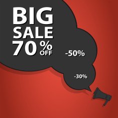 Sale poster with percent discount N12