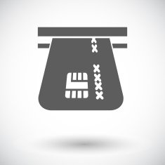 Credit card single flat icon N2