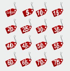 season sale tags Vector