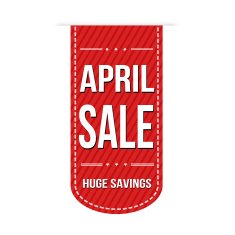 April sale banner design