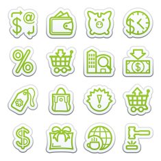 Commerce icons Sticker series free image download