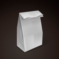blank gray paper bag