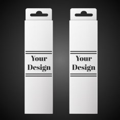White Package Box Illustration Isolated On Black Background Product Packing N32