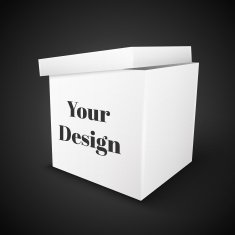 White Package Box Illustration Isolated On Black Background Product Packing N35