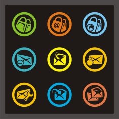 Web Icons - E-mail and Online Shopping