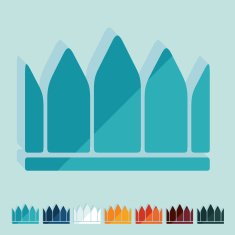 Flat design crown