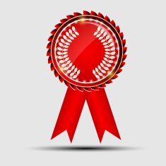 Vector red sign label template