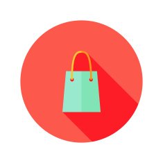 Christmas Shopping Bag Flat Icon