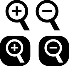 Zoom in out icons- vector