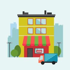 Off line shop Building retail store