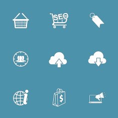 SEO Internet Sign Vector Icon Design Set 7 N2