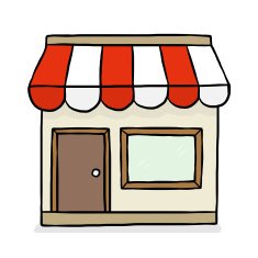 front of shop store
