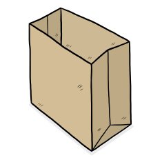 Empty Brown Paper Bag N2