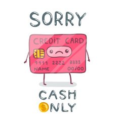 cute cartoon hand drawn credit card character