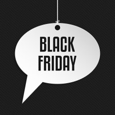 Black friday speech bubble hanging