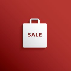 Shopping bag icon with Christmas sales N4