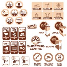Design elements Part 3 "Shopping" - mono N2