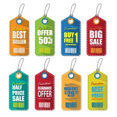 Set of tags for sale N10