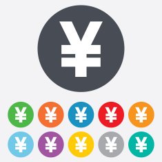 Yen sign icon JPY currency symbol N6
