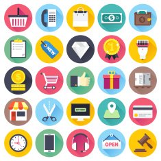 Flat Local Business Icons