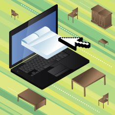 Online furniture e-commerce concept