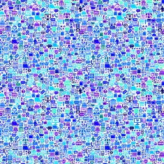 Shopping and Commerce Seamless Colored Backgroud