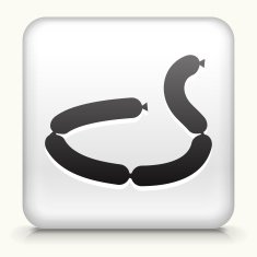 Square Button with Sausages N2
