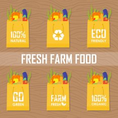 Paper package with fresh healthy produce N2