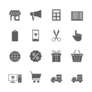 online shopping icons set N4
