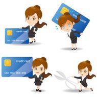 Business woman with credit card