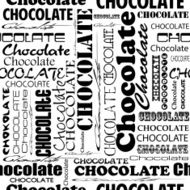 Seamless chocolate pattern with word of different N8