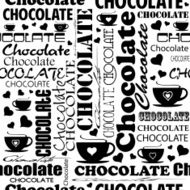 Seamless chocolate pattern with word of different N10