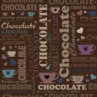 Seamless chocolate pattern with word of different N11