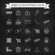 Set of outline shopping e-commerce web icons N2